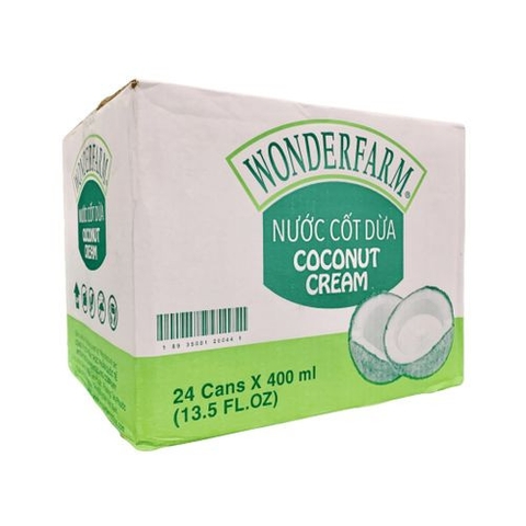 [Thùng 24 lon] Nước cốt dừa Wonderfarm lon 400ml
