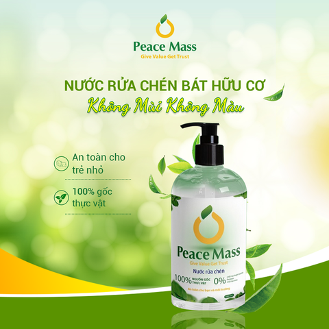 NƯỚC RỬA CHÉN HỮU CƠ PEACE MASS - 500ml