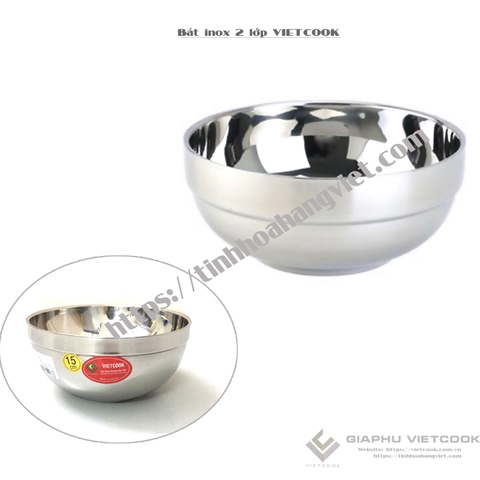 Bát inox 2 lớp cách nhiệt VIETCOOK