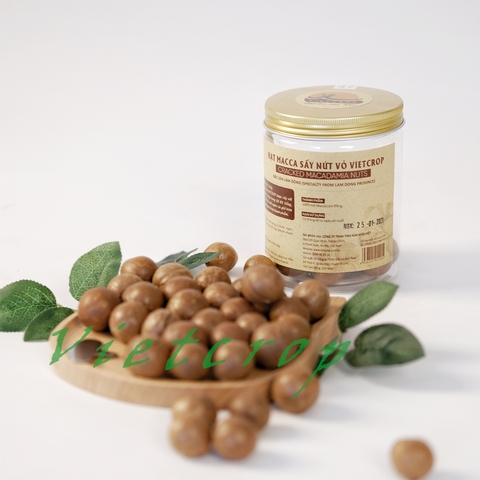 Hạt macca sấy nứt vỏ VIETCROP 350gr