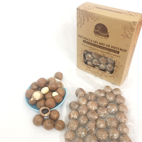 Hạt macca sấy nứt vỏ VIETCROP 500gr