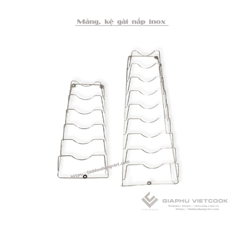 Máng nắp inox - Loại: 6 nắp và 9 nắp