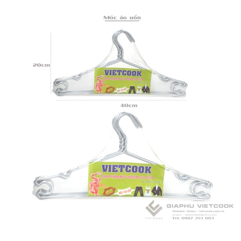 BỘ 10 MÓC ÁO UỐN VIETCOOK - KT: 40cm*20cm