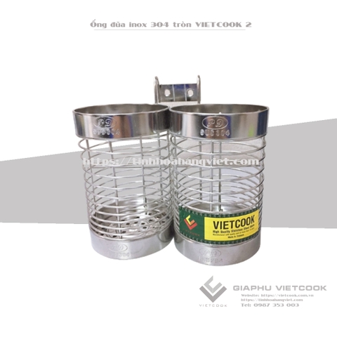ỐNG ĐŨA TRÒN INOX 304 VIETCOOK -Loại 2 ống
