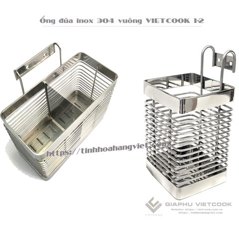 ỐNG ĐŨA VUÔNG INOX 304 VIETCOOK Loại 1 ống và 2 ống