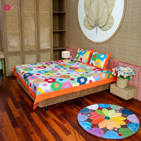 Chăn gối vải quilting – xu hướng decor mới mang hơi ấm trở lại không gian sống hiện đại