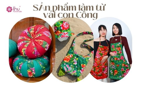 Các sản phẩm thương hiệu Thu Handmade được làm từ vải con Công