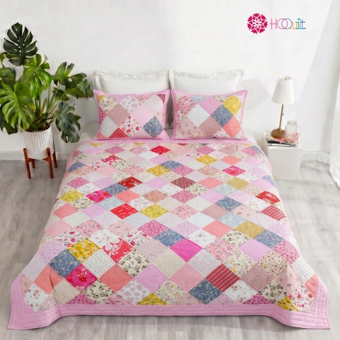 Quilt vuông Nắng Hồng