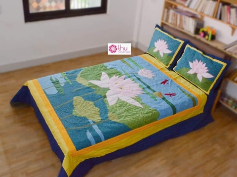 Chăn Quilt Hoa Sen