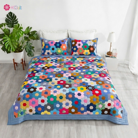 Chăn Quilt Lục Giác Thanh Xuân 2