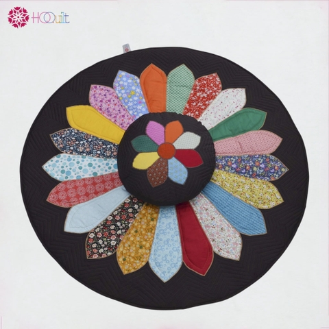 Bộ Thảm Thiền Hoa Cúc Nâu