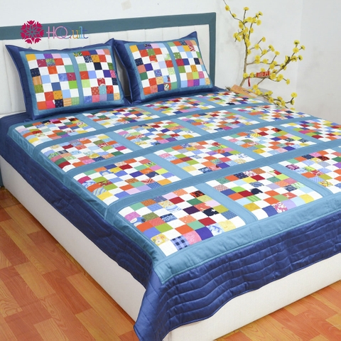 Chăn Ghép ô Vuông Cạnh 5cm - SẮC XUÂN