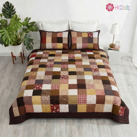 Chăn Quilt vuông Nét Mộc