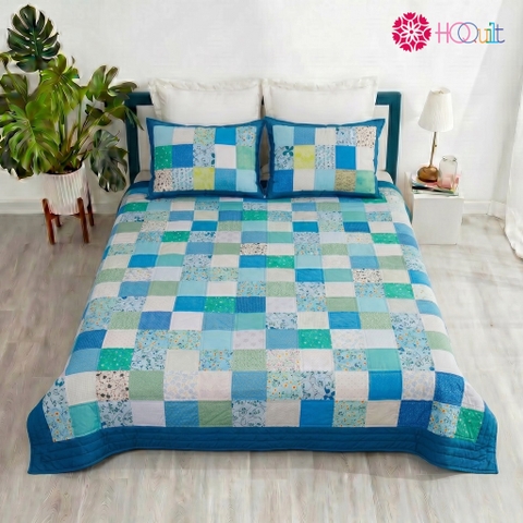 Chăn quilt vuông ngọc bích 2