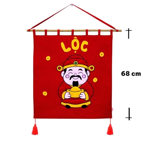 Tranh Thần Tài-Đỏ