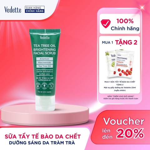 Sữa Tẩy Tế Bào Chết Tràm Trà Vedette 45ml