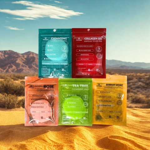 [HÀNG TẶNG KHÔNG BÁN] Gói mini Toner Pad & Cleansing Pad Setsuka dưỡng ẩm, làm sạch, tẩy trang 10 miếng/gói