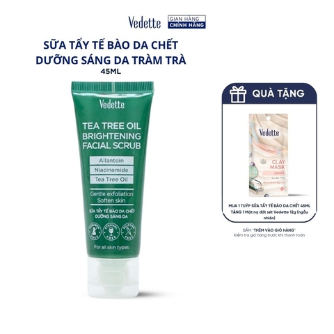 Sữa Tẩy Tế Bào Chết Tràm Trà Vedette 45ml