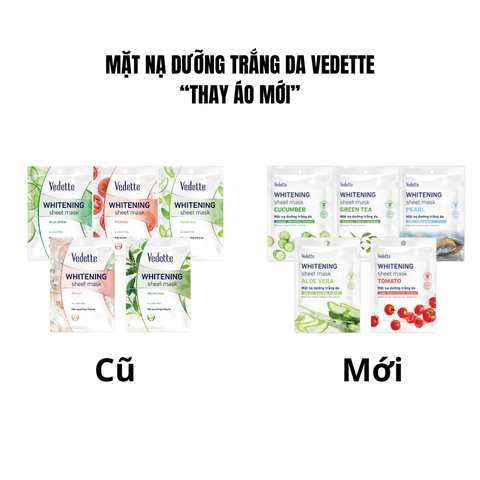 Mặt nạ giấy trắng da Vedette Ngọc Trai 22ml