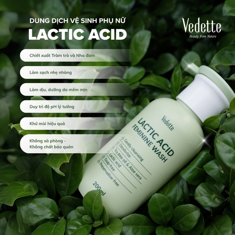 Dung dịch vệ sinh phụ nữ Vedette Làm sạch - Khử mùi - Cân bằng độ pH 200ml