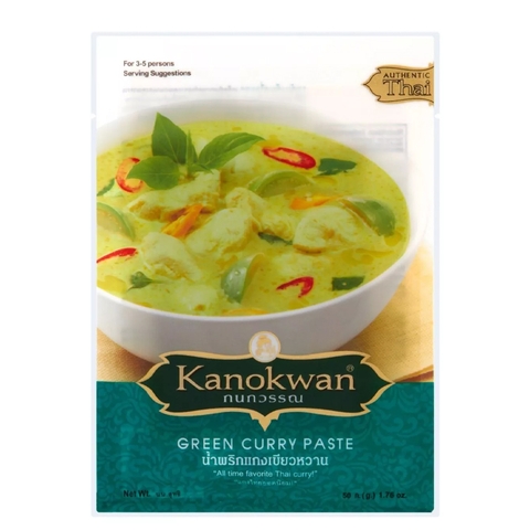 Gia vị cà ri xanh Thái Lan Kanokwan gói 50g KANOKWAN Green Curry Paste 泰式綠咖哩醬 50g