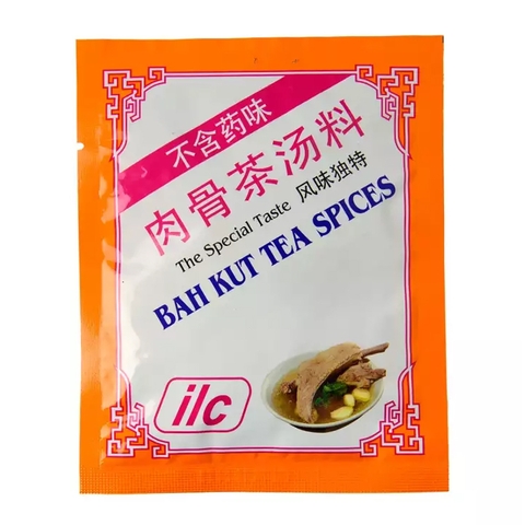 Gia vị sườn heo nấu trà Singapore I.L.C gói 30g ILC Bah Kut Tea Spices 胡椒肉骨茶湯料 30g