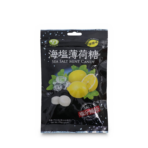 Kẹo viên bạc hà chanh muối 綠得 gói 75g 綠得 Sea Salt Mint Candy 海鹽薄荷檸檬糖 75g