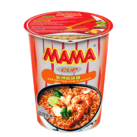 Mì MaMa Thái Lan vị Tom Yum ly 60g MAMA Shrimp Tom Yum Falvour Cup 酸辣蝦杯麵 60g