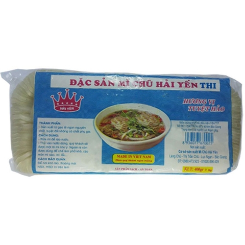 Mì Chũ Đặc Sản Hải Yến gói 400g HAI YEN Dac San Mi Chu Hai Yen Thi 北越河粉 400g