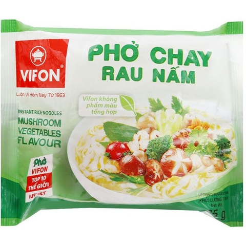 Phở Chay Rau Nấm Ăn Liền Vifon gói 65g VIFON Vegetarian Pho Chay Rau Nam 素食河粉 65g