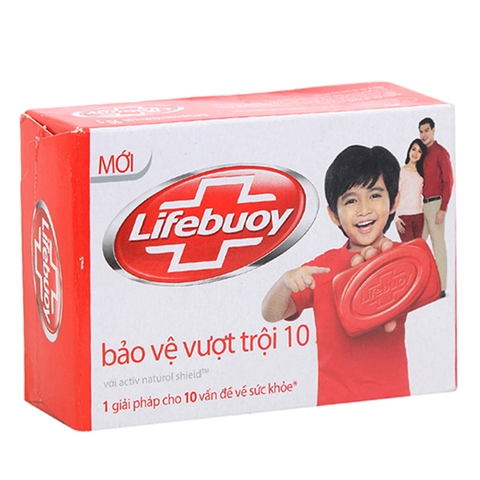 Xà bông Lifebuoy Bảo Vệ Vượt Trội hộp 85g LIFEBUOY  Bar Soap Total 10% Besar 香皂-紅 85g