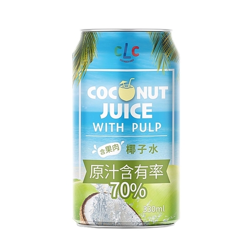 Nước dừa có cùi 70% CLC lon 330ml INDEX SUNRISE Coconut Juice 70% 椰子水含果肉 330ml