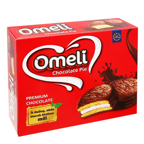 Bánh Omeli Sô Cô La ít đường hộp 300g OMELI Chocolate Pie Premium 巧克力派 300g