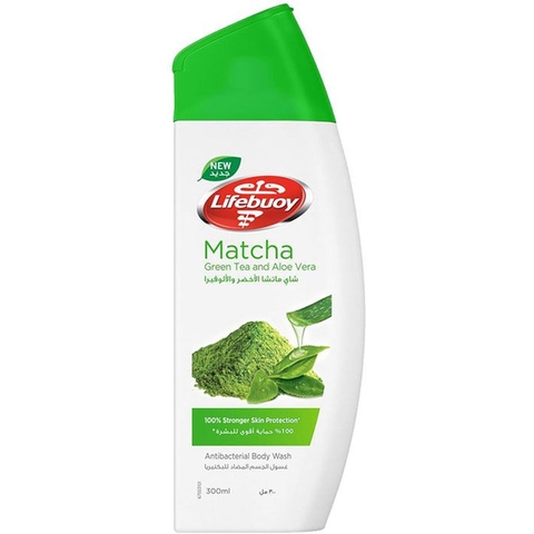 Sữa Tắm Lifebuoy Thải Độc Da Chiết Xuất Matcha nha đam chai 300ml LIFEBUOY Body Wash Matcha 沐浴乳-綠 300ml