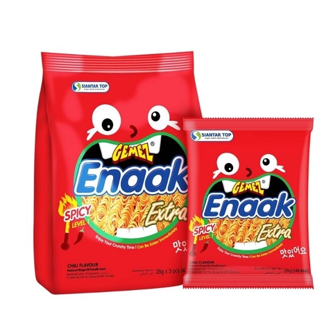 Snack mì ăn liền vị cay Gemez gói 84g GEMEZ Enaak Extra Spicy 韓式小雞麵-香辣味 84g