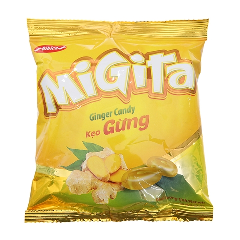 Kẹo Gừng Bibica Migita gói 70g BIBICA Migita Ginger Candy 比比卡薑糖 70g