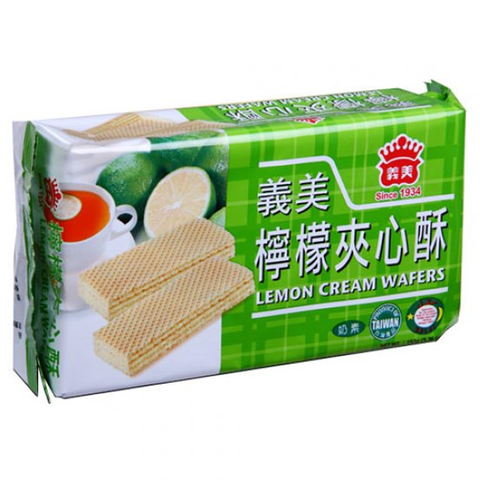 Bánh xốp nhân kem chanh I-mei gói 152g IMEI Lemon Cream Wafers 檸檬夾心酥 152g