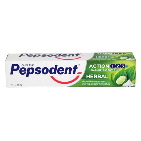 Kem Đánh Răng Pepsodent Thảo Mộc tuýp 190g PEPSODENT ACTION123 HERBAL 牙膏綠 190g