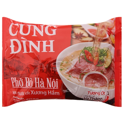 Phở bò Hà Nội Cung Đình gói 68g MICOEM Cung Dinh Pho Bo Beef 牛肉風味河粉 68g