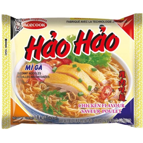 Mì Hảo Hảo Vị Gà gói 75g HAO HAO Mi Ga Chicken Flavour 速食雞肉味麵 75g