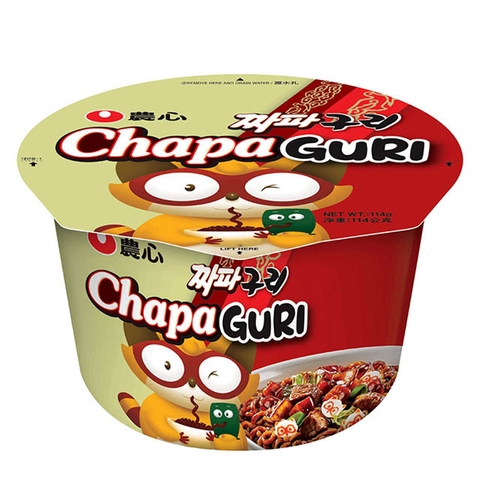 Mì Trộn Tương Đen Hàn Quốc Nongshim Chapaguri hộp 114G NONGSHIM Chapaguri 農心浣熊炸醬烏龍(碗)麵 114g