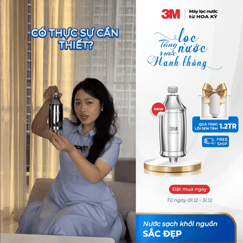 Trải Nghiệm Nước Sạch Tắm Gội An Toàn Với Lọc Sen 3M
