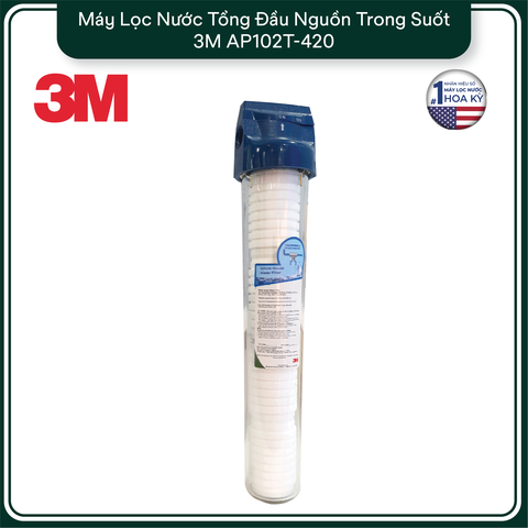 Máy Lọc Nước Tổng Đầu Nguồn Trong Suốt 20" 3M AP102T-420