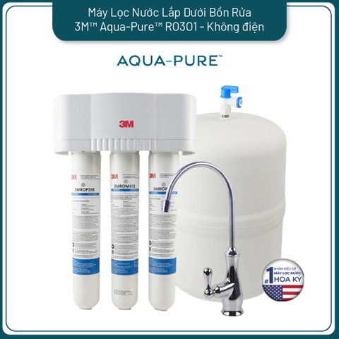 Máy Lọc Nước Lắp Dưới Bồn Rửa 3M Aqua-Pure RO301 - Công Nghệ RO Không Dùng Điện