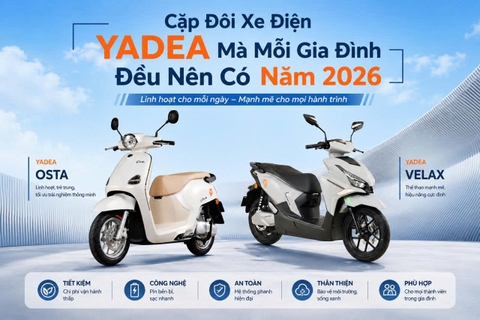 Bộ Đôi Xe Điện YADEA Mà Mỗi Gia Đình Đều Nên Có Năm 2026