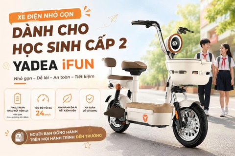 Xe điện nhỏ gọn dành cho học sinh cấp 2 đáng chọn năm 2026