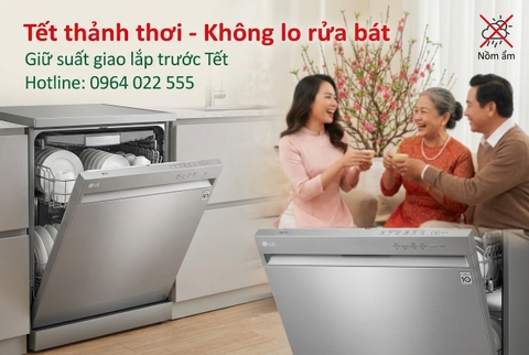 Máy rửa bát – Giải pháp "cứu cánh" giảm áp lực bếp núc ngày Tết tại Bắc Giang