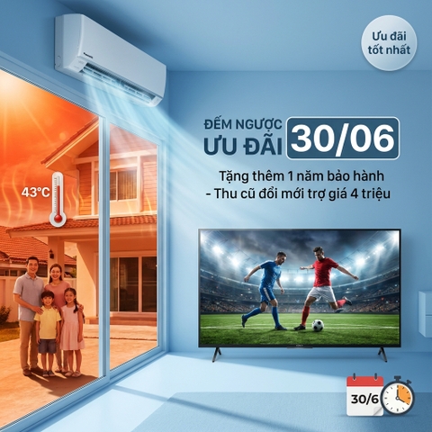 Nắng nóng 43 độ sát đợt mưa dầm: Bí quyết chọn Điều hòa, Tivi, Máy giặt sấy chuẩn nhất tại Bắc Giang