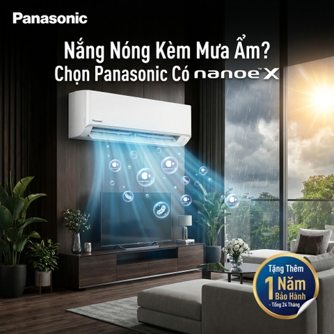 Nắng nóng kèm mưa ẩm tại Bắc Giang: Vì sao nên chọn điều hòa Panasonic có nanoe™ X ngay lúc này?
