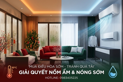 Nồm ẩm kết hợp nóng sớm tại Bắc Giang: Vì sao nên lắp điều hòa ngay lúc này?